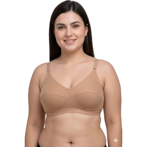 PACK OF 2 , DAILYWEAR , NON PADDED OR BREATHABLE BRA SKIN , BEIGE - Skin