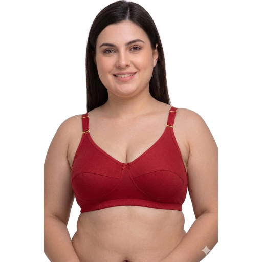PACK OF 2 , DAILYWEAR , NON PADDED OR BREATHABLE BRA MAROON,LAVENDER - Maroon